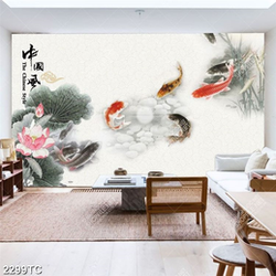 Tranh cá chép và hoa Sen