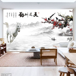 Tranh ngựa và cảnh sơn thủy đẹp