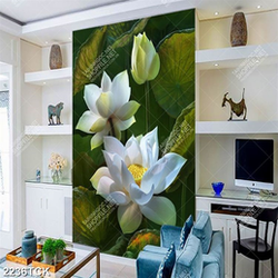 Tranh giả ngọc hoa sen trắng khoe sắc bên những chiếc lá Tranh giả ngọc hoa sen trắng khoe sắc bên những chiếc lá