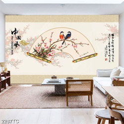 Tranh cây đào và chim uyên ương