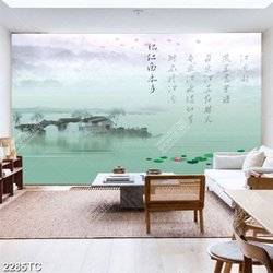 Tranh hoa Sen và làng quê