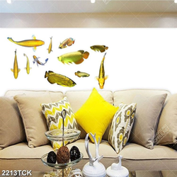 Tranh psd đàn cá chép vàng tren nền trắng dán tường Tranh psd đàn cá chép vàng tren nền trắng dán tường