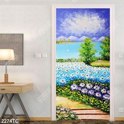 Tranh sơn dầu cánh đồng hoa Châu Âu