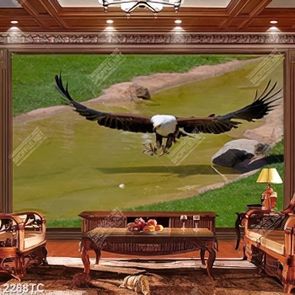 Tranh đại bàng trên cỏ