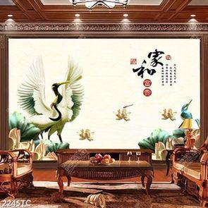 Tranh hoa chim Hạc chất lượng cao