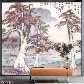 Tranh sơn dầu rừng cây đẹp