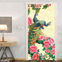 Tranh đôi công và hoa mẫu đơn