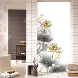 Tranh những bông hoa sen dáp vàng bên chiếc lá xanh