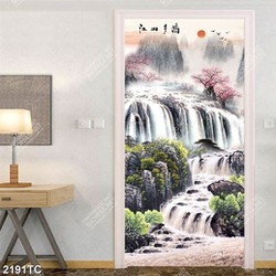 Tranh sơn dầu thác nước mùa xuân