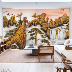 Tranh sơn dầu phong cảnh thác nước đẹp