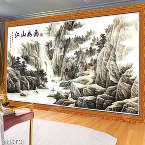 Tranh sơn dầu in kính đẹp