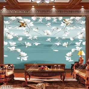 Tranh hoa mộc lan dán tường đẹp