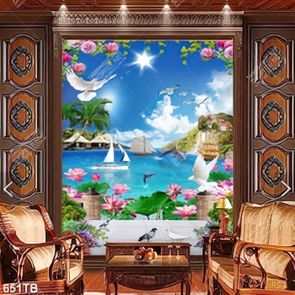 Tranh phong cảnh biển đẹp nhất file psd