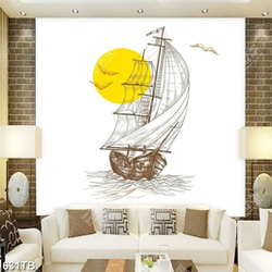 Tranh vẽ chiếc thuyền căng buồm đẹp nhất