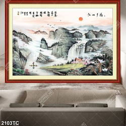 Tranh sơn dầu thư pháp