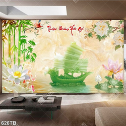 Tranh đá giả ngọc thuận buồm xuôi gió