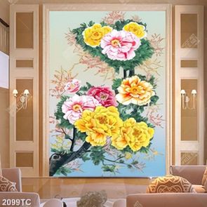 Tranh hoa mẫu đơn in thuê đẹp