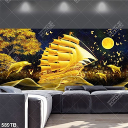 Tranh ghép tài lộc thuận buồm xuôi gió chất lượng cao