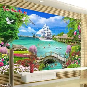 Tranh phong cảnh biển đẹp nghệ thuật in uv