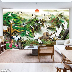 Tranh vạn lý trường thành và chim Hạc