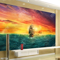 Tranh sơn dầu chiếc thuyền nhỏ trên biển