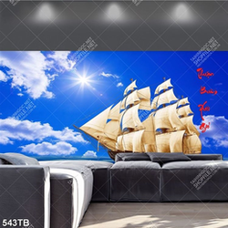 Tranh trang trí phòng khách thuận buồm xuôi gió