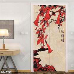 Tranh hoa loa kèn in gạch