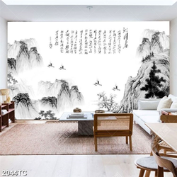 Tranh thủy mặc và chữ thư pháp Trung Hoa đẹp