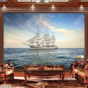 Tranh thuyền và biển gắn tường chất lượng cao