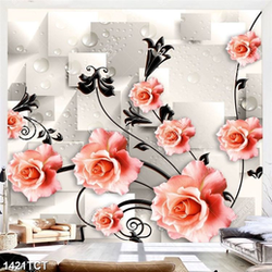 Tranh hoa nền hoa văn