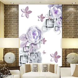 Tranh hoa 3D in tủ đẹp