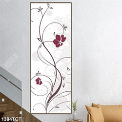 Tranh hoa văn hoa in cửa kính