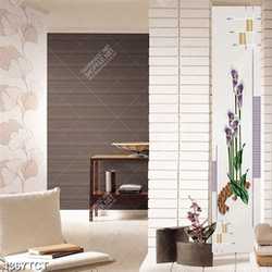 Tranh hoa rum và hoa vă in gạch và kính