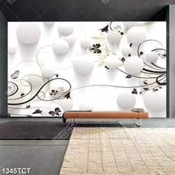 Tranh hoa văn và hình cầu 3D