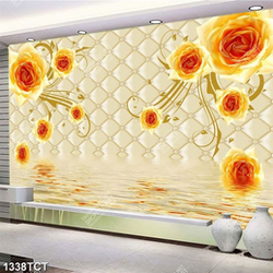 Tranh hoa hồng nền 3D