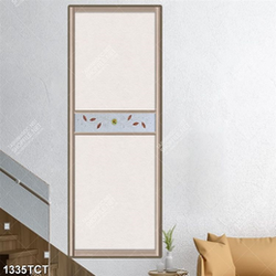 Tranh hoa văn lá in cửa