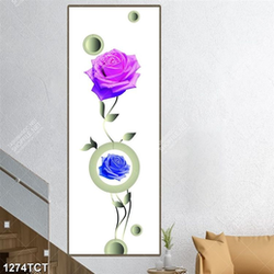 Tranh hoa hồng và lá