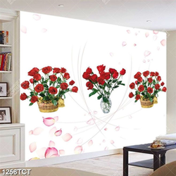 Tranh 3 giỏ hoa hồng