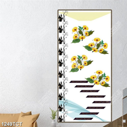 Tranh hoa văn và hoa cúc vàng