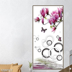 Tranh hoa mộc lan nền 3D