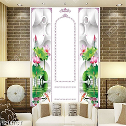 Tranh chỉ tủ hoa Sen