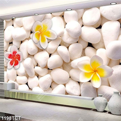 Tranh hoa sứ nền sỏi trắng