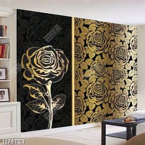 Tranh hoa hồng gold in tủ