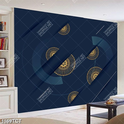 Tranh hoa văn gold nền 3D