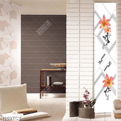 Tranh họa tiết hình thoi và hoa Ly