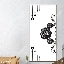 Tranh hoa hồng in cửa khổ dọc