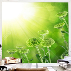 Tranh hoa cúc và ánh nắng