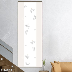 Tranh họa tiết lá in cửa