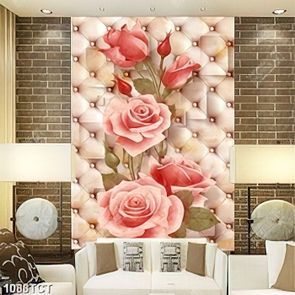 Tranh hoa hồng nền 3D