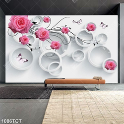 Tranh 3D hoa hồng